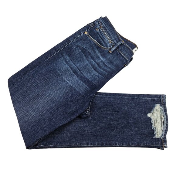 FRAME Denim Le High Straight Distressed Jeans in Randolph - Picture 3 of 9